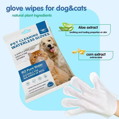 Rinseless Pet Bath Gloves